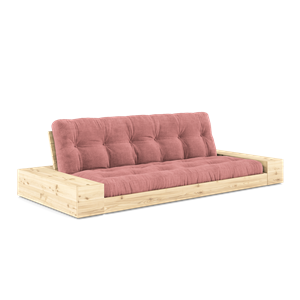 Karup Design Lampensockel -Schlafsofa mit Seitenkasten und 5-lagiger Matratze, Klar/ Rosa