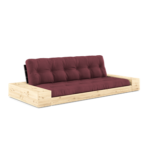 Karup Design Lampensockel Schlafsofa mit Seitenkasten und 5-Lagen-Matratze Black Night/Bordeaux