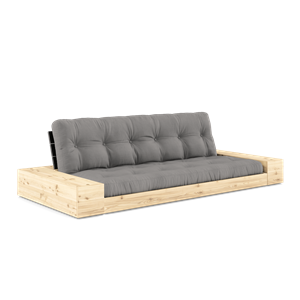 Karup Design Lampensockel Schlafsofa mit Seitenkasten und 5-Lagen-Matratze Nachtschwarz/ Grau