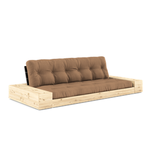 Karup Design Lampensockel Schlafsofa mit Seitenkasten und 5-lagiger Matratze Black Night/Mocca