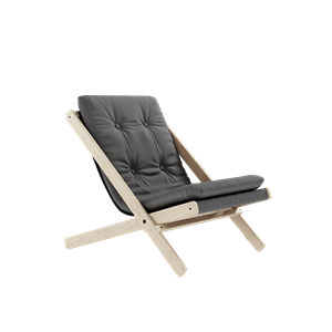 Karup Design Boggie Sessel mit Matratze Outdoor 403 Dunkelgrau/geölte Buche