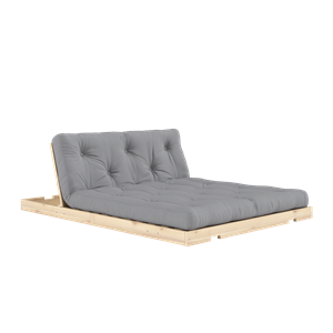 Karup Klapp-Schlafsofa mit Matratze 140x200 Grau/Roh