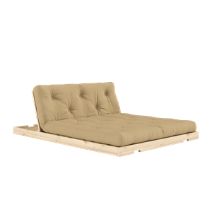 Karup Klapp-Schlafsofa mit Matratze 140x200 Beige/Roh