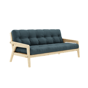 Karup Grab Schlafsofa, Klar Lackiertes Kiefernholz/757 Petrolblau