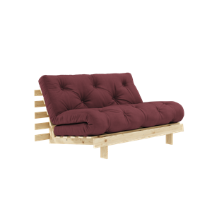 Karup Design Roots Schlafsofa mit Matratze 140x200 710 Bordeaux/Kiefer