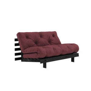 Karup Design Roots Schlafsofa mit Roots Matratze 140x200 Bordeaux/Schwarz Lackiert