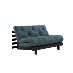 Karup Design Roots Schlafsofa mit Roots-Matratze 140x200 Petroleum/Schwarz Lackiert