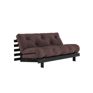 Karup Design Roots Schlafsofa mit Roots-Matratze 160x200 Braun/ Schwarz Lackiert