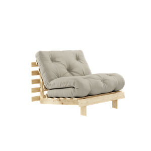 Karup Design Roots Schlafsofa mit Matratze 90x200 914 Leinen/Kiefer