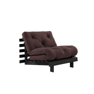 Karup Design Roots Schlafsofa mit Matratze 90x200 Nachtschwarz/ Braun