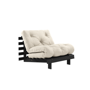 Karup Design Roots Schlafsofa mit Matratze 90x200 Black Night/Leinen