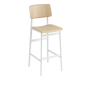 Muuto Loft Barhocker Eiche/Weiß H108.5