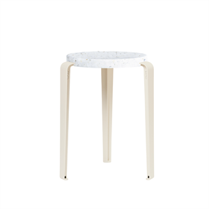 TipToe LOU Hocker Recycling-Kunststoff Weiß/Cremeweiß