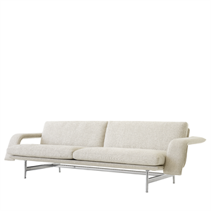 &Tradition Meantime AV31 3-Sitzer-Sofa, Poliertes Aluminium/ Ecriture 0210