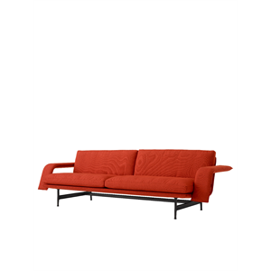 &Tradition Meantime AV31 3-Sitzer-Sofa, Poliertes Aluminium/Fiord 0571