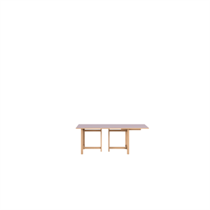 MOEBE Rechteckiger Esstisch 160x90 mit 1 Verlängerung, Soft Lilac