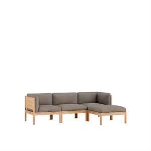 MOEBE Modulares 3-Sitzer-Sofa mit Seitenwänden und Chaiselongue Autum 331