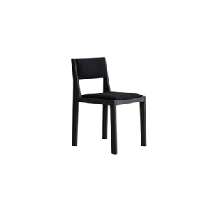 Vaarnii 016 Maasto Esszimmerstuhl, gepolsterter Sitz und Rückenlehne, schwarz/Schwarz, 0194