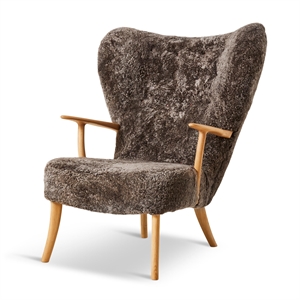 Warm Nordic Pragh Sessel Schaffell Drake/Natur Geölte Eiche