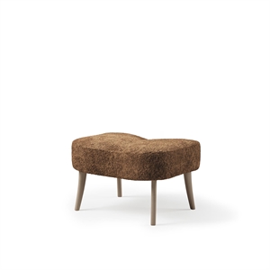 Warm Nordic Pragh Pouf Schaffell Drake/Weiß Geölte Eiche