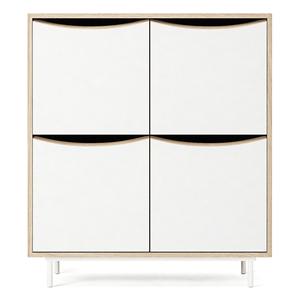 Decotique Sand Schrank Weiß/Eiche