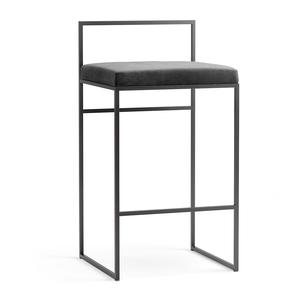 Department Barhocker mit Rückenlehne 80 cm Schwarz/Coastal Shale