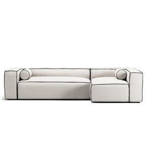 Decotique Grand Hue 4-Sitzer Sofa Divan Rechts Steam/ Weiß/Graphitgrau