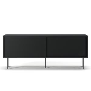 Decotique Vogue TV-Bank mit Beinen 136 Anthrazitgrau/ Schwarz