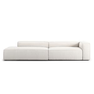 Decotique Grand 3-Sitzer Sofa Open End Links Steam/ Weiß