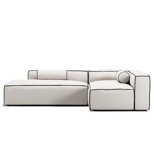 Decotique Grand Hue 3-Sitzer Lounge Sofa Open End Links Steam/ Weiß/Graphitgrau