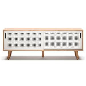 Department Ray TV-Bank 150 cm Eiche/ Weiß