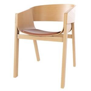 TON Merano Sessel mit Sitzleder Prescott 223/Natur