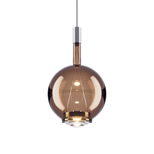 Lodes Sky-Fall Round Pendelleuchte Medium 3000K Glänzende Bronze/ Glas