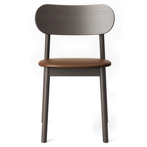 Decotique Elephant Esszimmerstuhl Dunkle Eiche/Braunes Leder