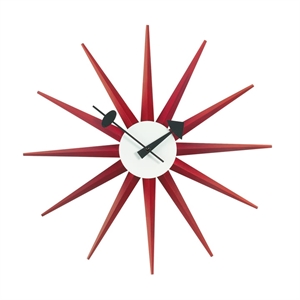 Vitra Sunburst Clock Uhr Rot