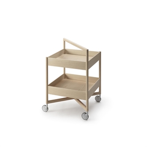 Nikari Taso Tablett Hoch mit Rollen Eiche