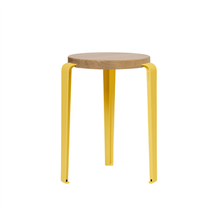 TipToe LOU Hocker Eiche/Brioche Gelb