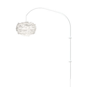 Wandlampe Eos Willow Single Wandleuchte Mini Weiß mit Aufhängung in Weiß