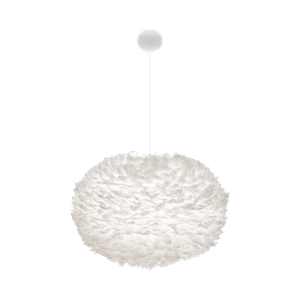Pendelleuchte Eos Pendel XL Weiß mit Cannonball Baldachin in Weiß
