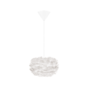 Pendelleuchte Eos Pendelleuchte Micro Weiß mit Cone Baldachin in Weiß