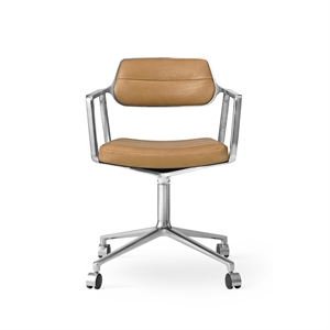 Vipp 453 Drehstuhl mit Rollen Aluminium/ Sand