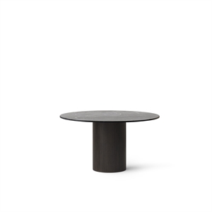 Vipp 494 Cabin Runder Tisch Ø130 Schwarz Marmor/Dunkle Eiche