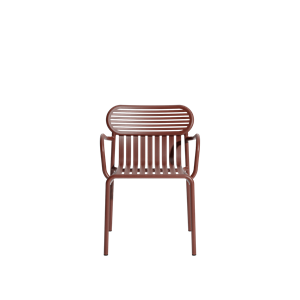 Petite Friture WEEK-END Esszimmerstuhl mit Armlehnen Kastanienbraun