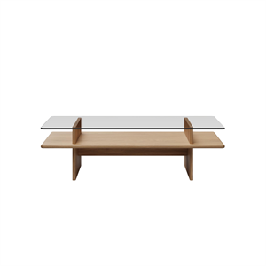 Woud Parallel Couchtisch 120x60 Weiß Pigmentierte Eiche